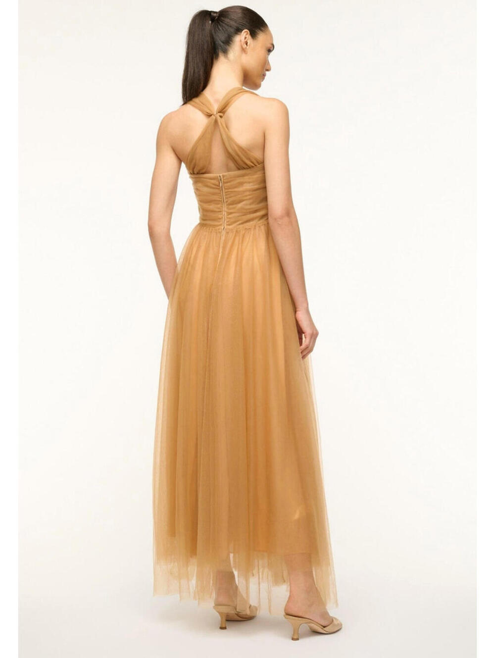 NWT Staud Antonia Tulle Ball Gown Sheer Designer Dress Full Skirt Princess 4 - Picture 9 of 9